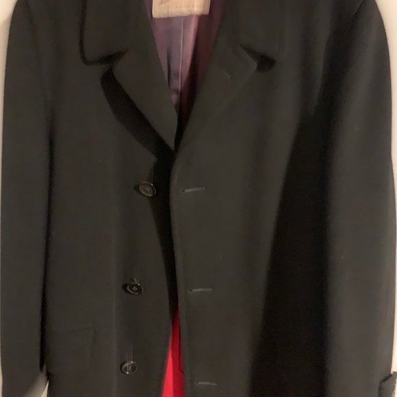 Mens Full Length Wool Coat, US M. - Picture 2 of 2